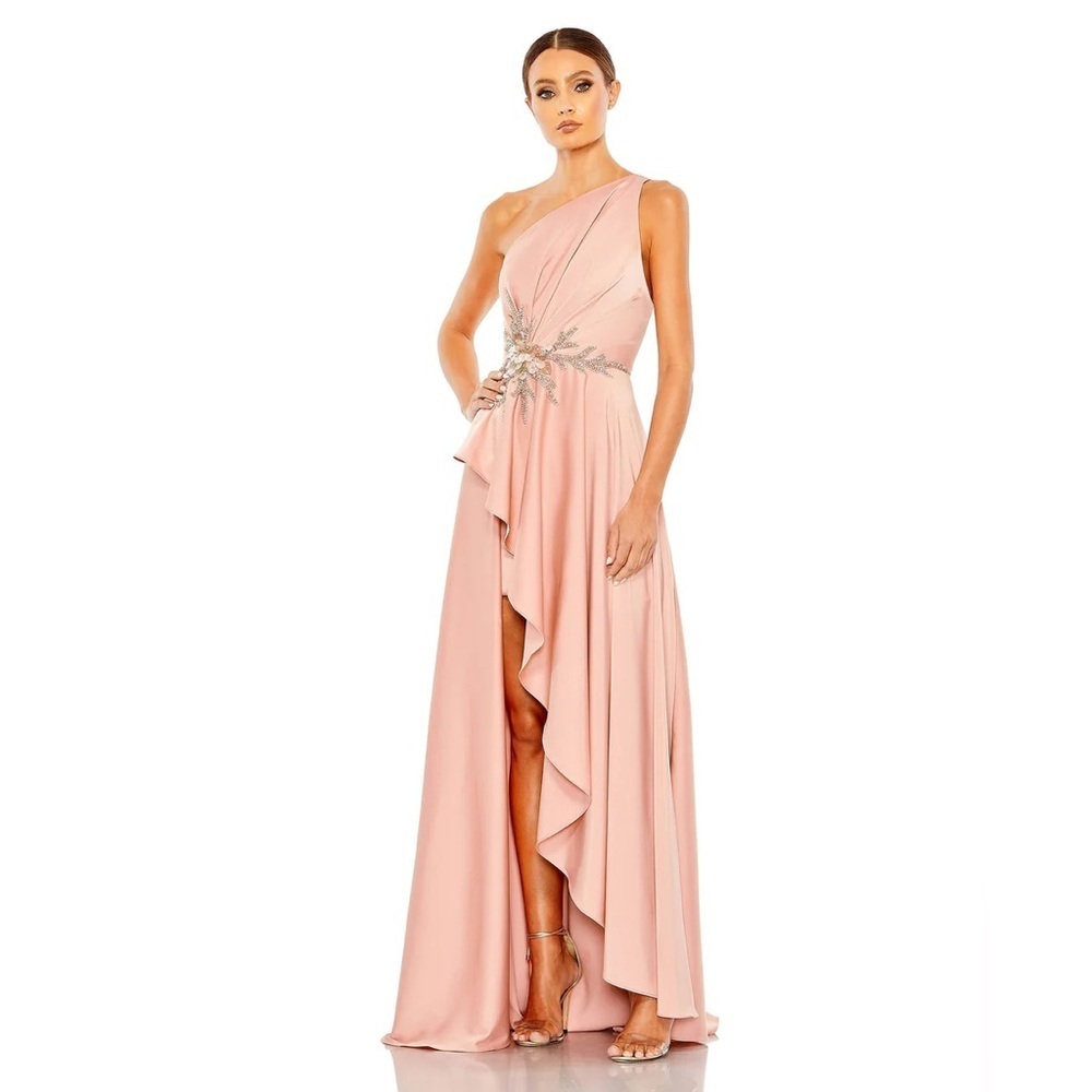Mac Duggal One Shoulder Pink Dress